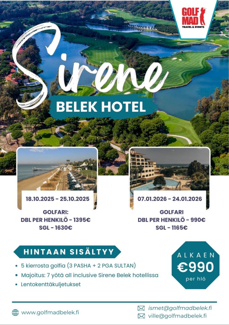 Sirene Belek hotelli mainos